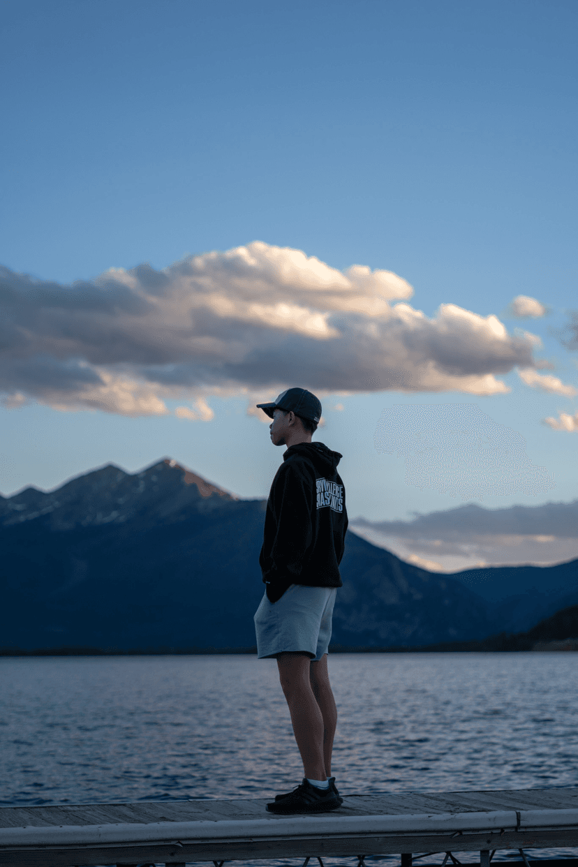 Picture of Chris on the lake